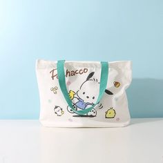 Kawaii Friend Tote Bags ON1347 Cute Cartoon Style Bag, Rectangular School Bag With Cartoon Print, Cartoon Rectangular School Bag, Kawaii Rectangular Portable Shoulder Bag, Kawaii Portable Rectangular Shoulder Bag, Portable Rectangular Kawaii Shoulder Bag, Cartoon Style Large Capacity School Bag, Kawaii White Pouch Bag, Kawaii Rectangular Shoulder Bag