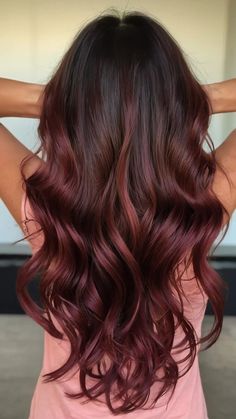 Cherry Cola Dream: 15 Hair Color Ideas for a Sassy New You - Cheerful Talks Cherry Hair Balayage, Cherry Cola Balayage Dark Brown, Burgundy Hair Colour For Indian Skin, Cherry Coke Balayage, Brunette Dyed Hair, Hair Colours For Brown Skin Indian, Cherry Cola Hair Color Brunettes, Best Hair Colour For Indian Skin Tone, Cherry Brown Balayage