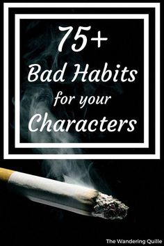 Writer Tips, Creative Writing Tips, Writers Notebook, Writing Characters, Bad Habit, Writers Write, Book Writing Tips, Writing Resources, Writing Life