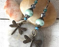 Gunmetal Jewelry, Vintaj Jewelry, Inspiration Crafts, Earring Inspiration, Bead Projects, Soldering Jewelry, Dragonfly Charm, Jewelry Turquoise