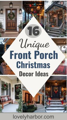 Outdoor Porch Christmas Tree Ideas, Simple Christmas Outdoor Decorations, Christmas Covered Porch, Christmas Small Porch Decorating Ideas, Front Christmas Decorations Porch Ideas, Porch Post Christmas Decorations, Outdoor Christmas Front Porch Ideas, Outside Decorations For Christmas