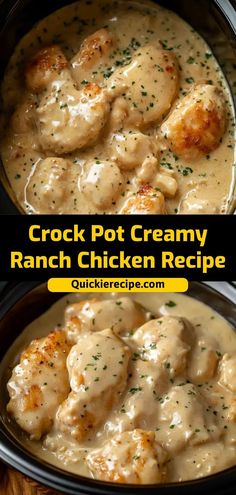 crock pot creamy ranch chicken recipe with gravy