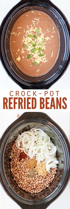 crock - pot refried beans in the slow cooker