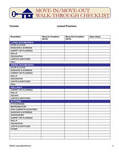 the moving out checklist is shown in blue