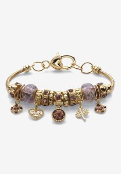 In a contemporary tapestry of colors and charms, this designer-inspired Bali-style birthstone beaded charm bracelet makes a stylish statement. No need to Contemporary Tapestry, Contemporary Tapestries, Beaded Charm Bracelet, Bali Style, Bali Fashion, Birthstone Colors, Bracelet Bead, Wrist Wrap, Birthstone Bracelet