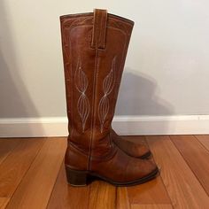 Vintage Brown Frye Campus Boots. These Boots Are So Stunning And Unique. The Embroidery Is Gorgeous And These Are Black Label (60’s/70’s Made). Condition: Good Condition For A Fifty Year Old Boot. One Of The Soles Will Probably Need To Be Repaired By A Cobbler Due To Cracking (Pictured). The Fabric Lining Of The Toe Box Is Also Worn, But Could Easily Be Patched Up (Cannot Picture Due To Location) I Bought On Another App, So The Listed Price Is What They Were Listed For And What I Purchased For Frye Campus Boots, Campus Boots, Old Boots, Frye Shoes, Cobbler, Black Label, Vintage Brown, Shoes Heels Boots, Shoes Women Heels