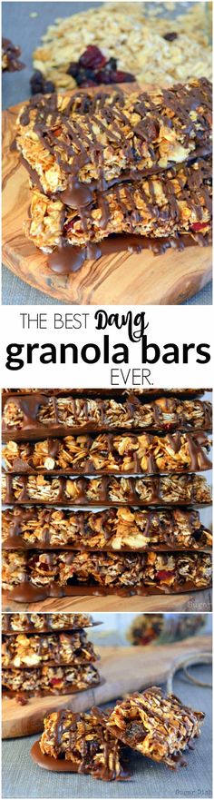 granola bars stacked on top of each other