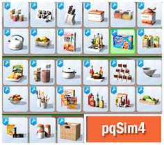 an image of various food items displayed on a table with the caption psim4