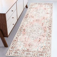 PRICES MAY VARY. FOLDABLE ACCENT AREA RUG:The washable runner rug 2'x6' can be folded without leaving creases for easy storage.Soft, low-pile, small rug 2'x6' can be used in heavy traffic areas of your home without blocking the door opening. NON-SLIP AREA RUG: The small rug 2'x6' back adopts unique chain glue design to make the rug more non-skid and better grip. Boho runner rug is used directly without additional padding. Lock edge reinforced ,very long-lasting, not easy to be decomposed. MACHIN Front Door Rugs Indoor, Retro Pink Kitchens, Boho Hallway, Runner Rug Bedroom, Washable Runner Rug, Front Door Rugs, Bathroom Runner, Pink Runner Rug, Boho Runner Rug