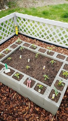 the garden is ready to be planted and put in the ground with dirt on it