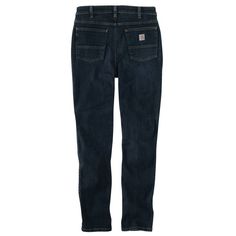 From the farm to the warehouse, these women's jeans give you the freedom of movement you need to do your job. The midweight denim is soft yet durable and doesn't sag or bag with wear. Cut for a slim fit, they have a mid-rise waist that's higher in back to keep you covered when kneeling, bending, or crawling.Features10.6-ounce, 94% cotton / 5% polyester / 1% spandexBuilt to move with Rugged Flex® stretch technologyMid-rise sits just below the waist with a fitted hip and thigh and a tapered leg op Mid-rise Dark Wash Flares With Five Pockets, Non-stretch Dark Wash Cotton Cargo Jeans, Rigid Denim Full-length Bottoms With Five Pockets, Womens Trouser Jeans, Do Your Job, Dark Wash Rigid Denim Full-length Pants, Carhartt Jeans, Stretch Jeans With Five Pockets And 5-inch Inseam, Carhartt Womens