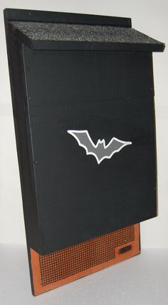 a black box with a bat sticker on it