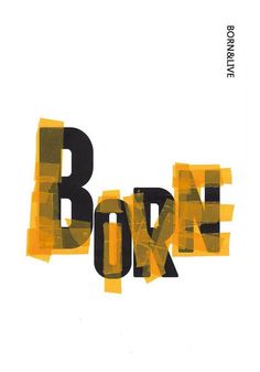 the words boke are made up of yellow and black squares on a white background