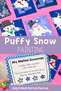 a snowman themed art project for kids to make