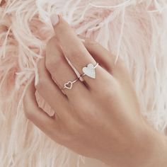 A heart outline shimmers with round diamond accents on this chic women's ring from Shy Creation®. 14K white gold Index Finger Rings For Women, Index Finger Rings, Heart Outline, Jared The Galleria Of Jewelry, Index Finger, Finger Rings, White Ring, Chic Woman, Diamond Stone