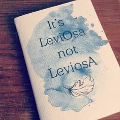 a book with the words it's lenosa not leviosa written on it