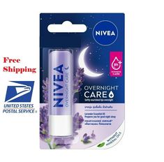 Nivea Lip Overnight Care 4.8 g.  " NEW RELEASES " Quantity : 1 pc. Nivea Lip Overnight Care   Lip Care formula for rejuvenating the lips for the night, which helps to moisturize and nourish the lips to be smooth, soft, not dry when waking up in the morning, with technology combining lavender essence. A light fragrance for a relaxing night's sleep. *Tested on 32 volunteers aged 19 -65 years from March to April 2021 by Dermostica Institute Bartosz Walis ^ Lavandula Angustifolia Oil Ingredients: Oc Nivea Lip Oil, Nivea Lip Butter, Nivea Lip Balm, Makeup Order, Lip Balm Collection, Light Stick, Gloss Labial, Pretty Skin Care, Lavandula Angustifolia