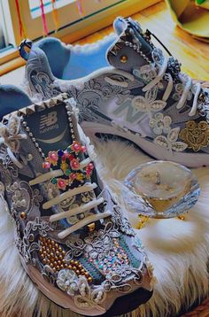 Experience elegance like never before with our custom ✨ The Matrimony Couture New Balance 530 sneakers by B.eaded E.verything by "The Croc Doc" 💕🐊. Even before the addition of our signature bling, the intricate lace foundation transforms these sneakers into a masterpiece of bridal elegance. Imagine walking down the aisle in footwear that's not only comfortable but also exudes sophistication and class. Why Our Lace-Embellished New Balance 530 Stands Out: Exquisite Detailing: Each pair is meticulously crafted with delicate lace, offering a timeless and luxurious look that complements any bridal ensemble. Sophisticated Elegance: The lace foundation alone creates an air of grace and poise, making these sneakers the epitome of bridal chic. Comfort Meets Style: Combining New Balance's renowned Custom Luxury Lace-up Sneakers, Lane Bryant Shoes, Custom New Balance, Shoe Game For Women, Girly Shoes Sneakers, Customizing Shoes, Decorate Shoes, Diy Sneakers, Luxury Shoes Women