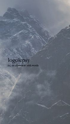 a mountain with the words logosy on it