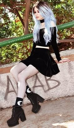 Só trocaria a sapato Dayana Crunk, Bad Girl Style, Moda Grunge, Goth Outfit, Emo Outfits, Gothic Outfits, Goth Outfits