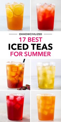 different types of iced teas for summer