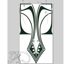 a black and white art nouveau style design