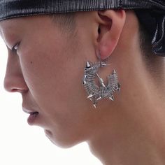 ILLUSORY Mechanical Zipper Earrings | PROJECTISR US Zipper Earrings, Futuristic Accessories, Punk Aesthetics, Premium Streetwear, Concept Of Time, Apocalypse Aesthetic, Sneakers And Socks, Baggy Sweatpants, Half Shirts