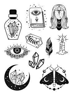 an image of some tattoos on a white background