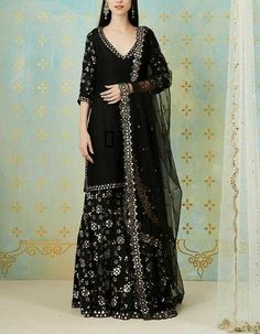 Circular Plazzo, Georgette Salwar Suit, Abhinav Mishra, Indian Designer Suits, Indian Dress, Sharara Set, Dress Indian Style