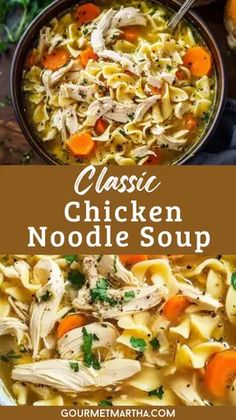 Warm your soul with this classic homemade chicken noodle soup. Packed with tender chicken, fresh veggies, and soft noodles, this comforting dish is perfect for any occasion. Satisfy your cravings – grab the full recipe. #ChickenNoodleSoup #HomemadeSoup #ComfortFood #ChickenSoupRecipe #ClassicSoup Easy Bone Broth Chicken Noodle Soup, Six Sisters Chicken Noodle Soup, Chicken Noodle Soup With Bouillon Cubes, Chicken Soup With Rivals, Chicken Noodle Butterball Soup, Home Chicken Noodle Soup, Quick Chicken Noodle Soup Recipe, Chicken Noodle Soup On Stove Top, Cooking Chicken For Soup