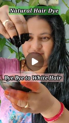 White Hair To Black Hair Naturally, Natural Hair Colour Ideas, Natural Dyed Hair, Natural Hair Dye Ideas, Healthy Hair Aesthetic, Homemade Hair Color, White Hair Solution, Remedy For White Hair, Hair Dye Natural