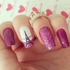 nail art : este diseño esta inspirado en la famosisima torre eiffel (paris - francia- europa ) : ) !!! Cutest Nails, Glittery Nail, Look Paris, Unghie Nail Art, Art Pinterest, Nail Art Designs Videos, Great Nails, Cute Nail Art