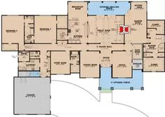 the floor plan for this house is very large and has several rooms, including an office area