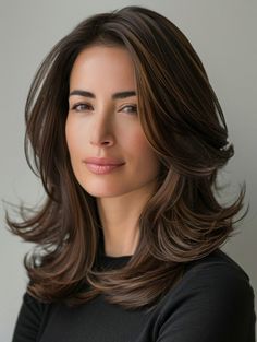 Chic Medium Haircut, Romantic Waves, Layers Medium, Haircuts For Medium Length Hair, Hair Tutorials For Medium Hair, Shoulder Length Hair Cuts, Hair Starting, Beauty School, Haircuts For Long Hair