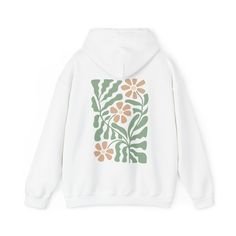 Flower hoodies, also known as boho or floral hoodies, are a trendy and versatile addition to any autumn outfit. They come in various styles and designs, from bold and colorful flower prints to more subtle embroidered details. No matter your personal style, there is sure to be a flower hoodie that fits your aesthetic. ♥ We want you to be happy with your item, and for it to bring you joy! If you have any problems with your order or your item, please contact us prior to leaving a review. We will do White Floral Print Sweatshirt For Fall, Spring Graphic Print Hoodie Sweatshirt, Graphic Print Hoodie Sweatshirt For Spring, White Floral Embroidered Sweatshirt For Fall, Oversized Floral Print Sweatshirt For Spring, White Casual Hoodie With Floral Print, Trendy Spring Cotton Hoodie, Hooded Hoodie With Floral Embroidery For Spring, Fall Floral Print Hooded Hoodie