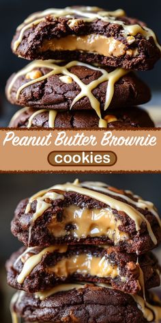 Peanut Butter Brownie Cookies: A Sweet Combination You’ll Love Brownie Swirl Cookies, Peanut Butter Brownie Cookies, Swirl Cookies, Peanut Butter Brownie, Peanut Recipes, Chocolate And Peanut Butter, Fudgy Brownies, Dessert Lover