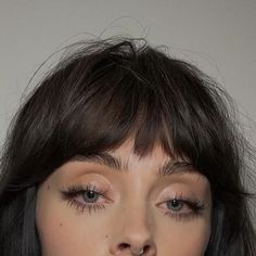 Johanna F. Herrstedt on Instagram: "Makeup looks of the week, last one is my favorite" Mini Bangs Round Face, Tiny Bangs Short Hair, Short Choppy Bangs With Long Hair, Makeup For Bangs, Textured Hair With Bangs, Bangs Natural Hair, Bangs Style Ideas, Bob And Bangs