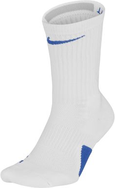 Nike Elite Socks, Basketball Socks, Nike Socks, Nike Elite, Nike Sports, Blue Nike, Sport Socks, White Sock, Shoe Size Chart