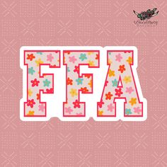 the word fa is made up of flowers