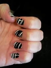 stripes Nails 2020, Black N White, Nail Ideas, Floral Rings, White Stripe, Hair Makeup, Gold Rings, Nail Art, Stripes