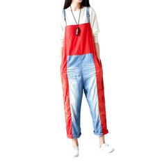 Introducing the 2023 Spring/Summer Collection's Mixed Colorful Fabric Denim Overalls ââ‚?for an streetwear yet sophisticated street style!Why They're Your Next Wardrobe EssentialThese denim overalls are the perfect combination of rebellious attitude and classic chic. With a distressed pattern to capture an authentic look. a slim fit to hug your silhouette. and a resilient zipper and stylish button closure. you get the most fashionable and functional piece that won't compromise on comfort.Key Hig Urban Trends, Colorful Fabric, Denim Patterns, Style Savvy, Classic Chic, Color Fabric, Denim Overalls, Light Blue Color, Chic Woman