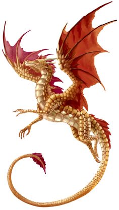 a red and yellow dragon is flying through the air