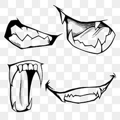 four different angles of the mouth, with one showing teeth and two facing forwards