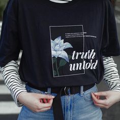 Txt Temptation, Truth Untold, Shirt Refashion, Aesthetic T Shirts, Aesthetic Shirts, Shirts For Teens