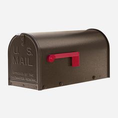 a mailbox with the letter u s mail on it's front and side