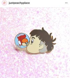 Ponyo Sasuke, Enamel Pin Collection, Jacket Pins, Pin Game, Pretty Pins, Just Peachy, Gold Brooches