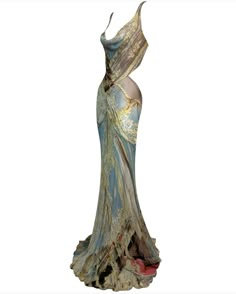 Roberto Cavalli 2003, Roberto Cavalli Dress, Cavalli Dress, Fairytale Dress, Side Profile, Fantasy Dress, Looks Vintage, Roberto Cavalli