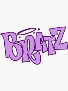 the word bratz written in purple ink