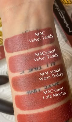 Discover the swatches and comparison of MAC MACximal lipsticks with former popular MAC lipstick shades - from Velvet Teddy and Warm Teddy to Cafe Mocha, Twig Twist, Go Retro and more, these are some of the new MAC products to own! - - best mac lipsticks for fair skin - best mac lipsticks for asian skin - best mac lipsticks for indian skin - best mac lipsticks for olive skin - best mac lipsticks for dark skin - best mac lipsticks for cool skin - best mac lipsticks for medium skin - best mac lipsticks for brown skin - best mac lipsticks for medium skin - best mac cosmetics products - best mac matte lipstick swatches - nude mac lipstick swatches - pink mac lipstick colors - best mauve mac lipsticks - best mac lipsticks for summer - best spring mac lipstick shades for fall Warm Teddy Mac Lipstick, Mac Warm Teddy Lipstick, Mac Teddy 2.0, Warm Teddy Mac, Mac Warm Teddy, Mac Whirl Lipstick, Mac Velvet Teddy Lipstick