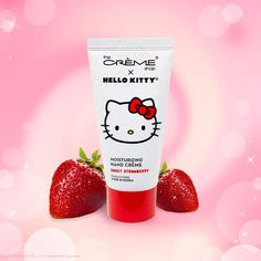 The Creme Shop X Hello Kitty - Moisturizing Hand Crème Sweet Strawberry - Body & Skin at Beyond Polish Spiderverse Dr, Kawaii Peach, The Creme Shop, Creme Shop, Hello Kitty Makeup, Hand Moisturizer, Hello Kitty Drawing, Hello Kitty Items, Hello Kitty Collection